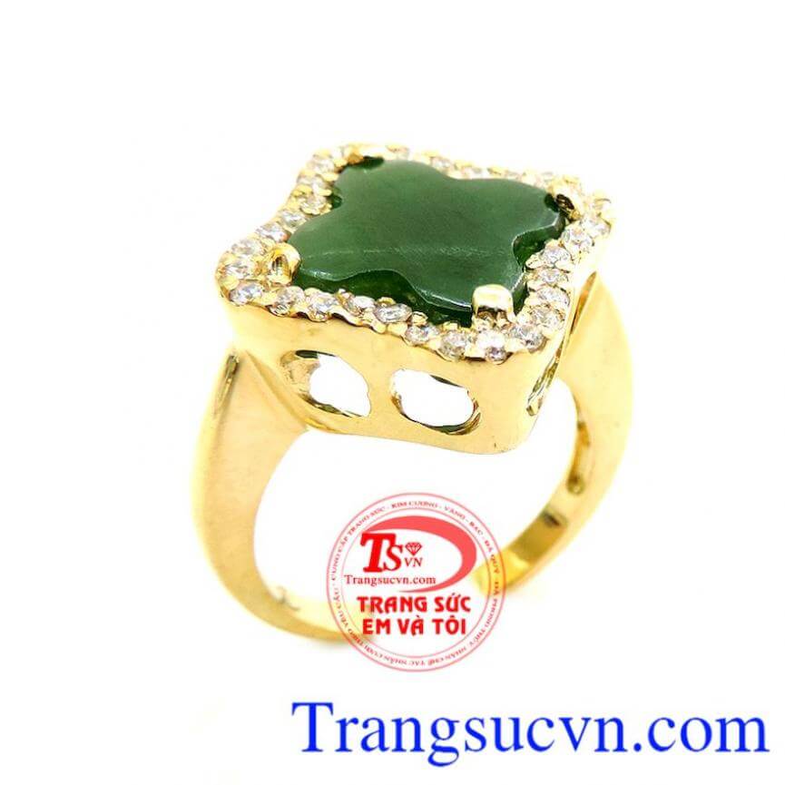 Nhẫn ngọc cẩm thạch vuông xinh, Nhẫn Nữ Vàng Jadeite, nhẫn nữ thời trang phong cách Nhẫn ngọc cẩm thạch vuông xinh, Nhẫn Nữ Vàng Jadeite, nhẫn nữ thời trang phong cách