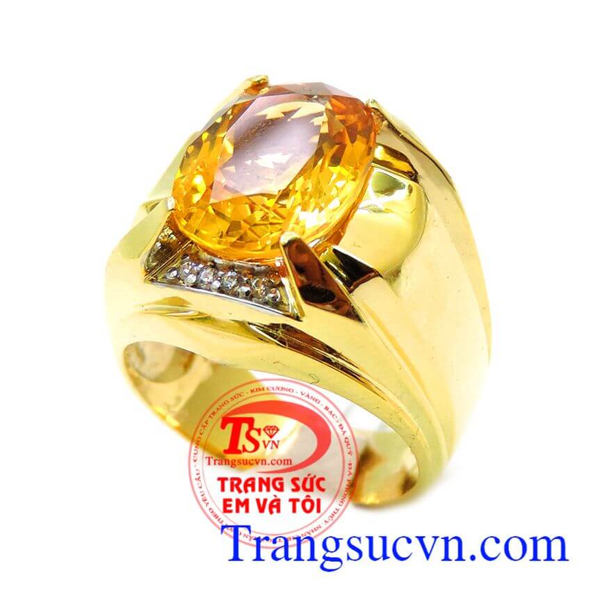 Nhẫn thạch anh vàng mệnh kim, nhẫn nam đẹp, nhẫn nam vàng hợp mệnh Nhẫn thạch anh vàng mệnh kim, nhẫn nam đẹp, nhẫn nam vàng hợp mệnh