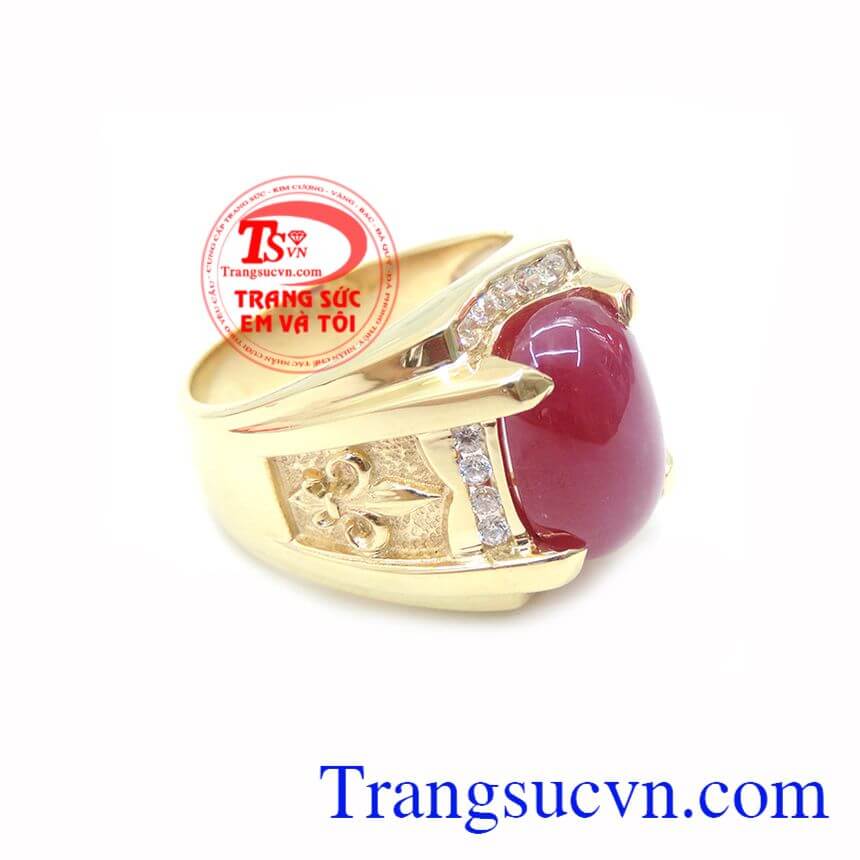 Nhẫn Nam Đá Ruby Phong Thủy, Nhẫn nam Ruby, nhẫn nam thời trang