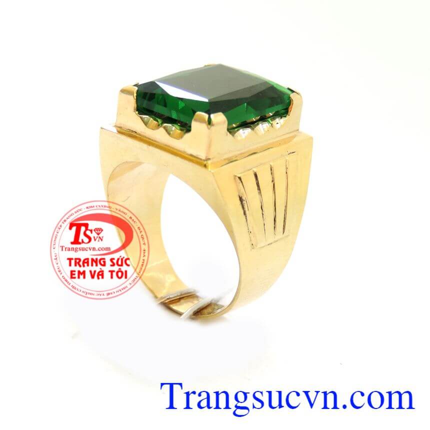 Nhẫn nam đ&aacute; xanh thời trang, Nhẫn nam gi&aacute; rẻ, nhẫn nam v&agrave;ng t&acirc;y sang trọng