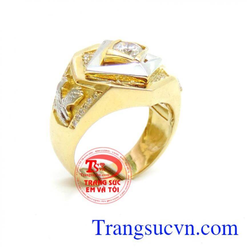 Nhẫn nam đại bàng 18k, nhẫn nam sang trọng, nhẫn nam vàng tây Nhẫn nam đại bàng 18k, nhẫn nam sang trọng, nhẫn nam vàng tây