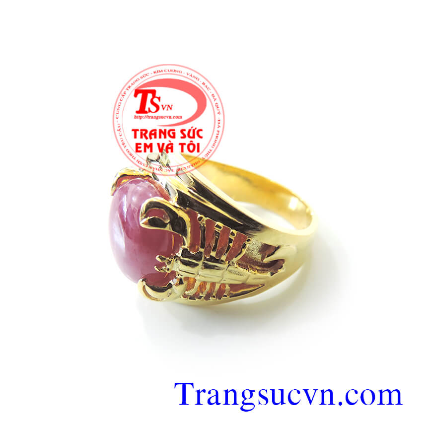  H&igrave;nh ảnh: Nhẫn nam đẹp, nhẫn nam bọ cạp, nhẫn nam v&agrave;ng t&acirc;y, nhẫn nam v&agrave;ng 14k, nhẫn nam ruby