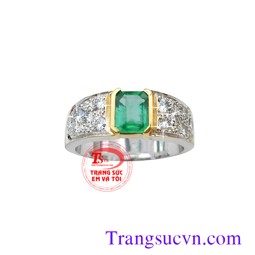 Nhan nam vang,trang 18k, nhan nam emerald, nhan nam dep