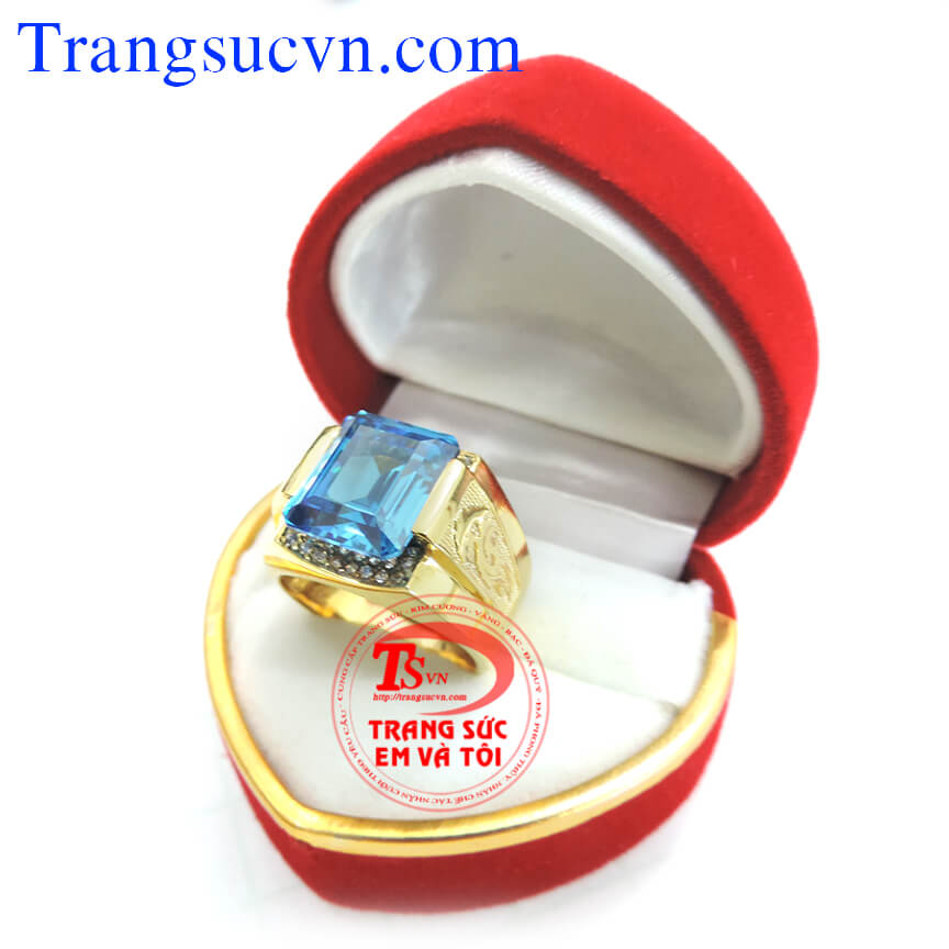 Nhẫn nam vàng 18K mệnh thủy