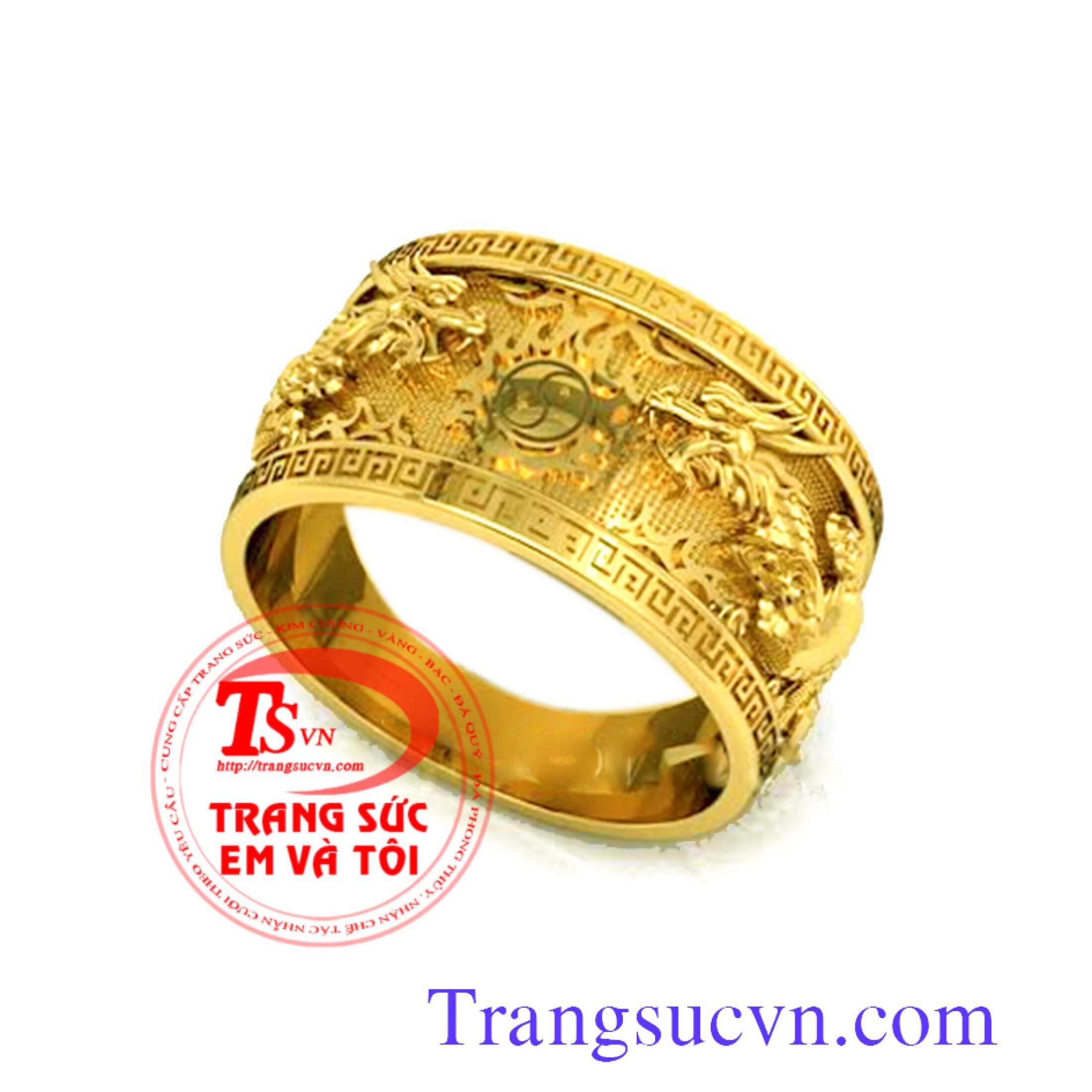 nhan-vang-tay-14k-rong, Nhan vang tay rong, nhân nam dep