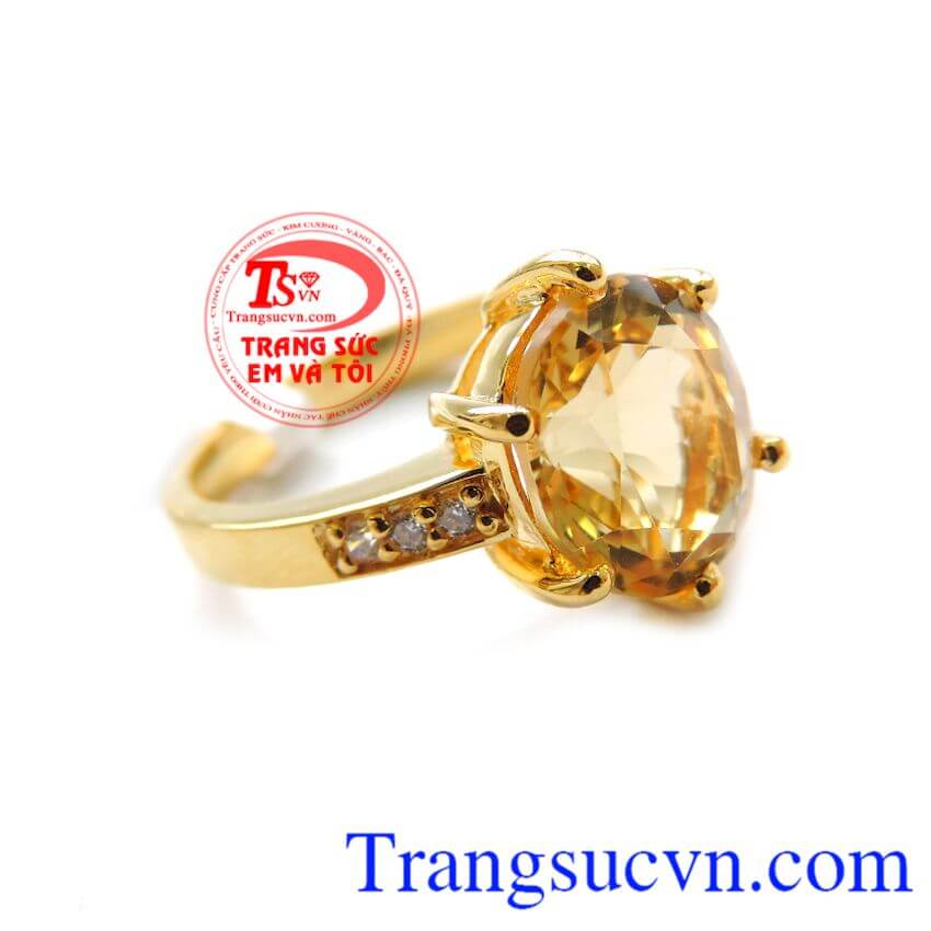 Chiếc nhẫn Citrin đeo tốt cho sức khỏe, Nhẫn Nữ Citrine, nhẫn nữ thịnh vượng