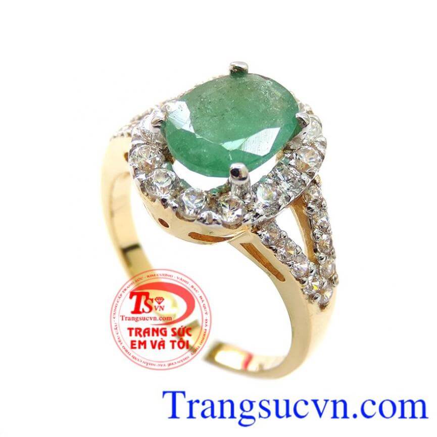 Nhẫn Nữ Emerald Quyền Quý, Nhẫn Nữ Emerald, nhẫn nữ đính đá may mắn Nhẫn Nữ Emerald Quyền Quý, Nhẫn Nữ Emerald, nhẫn nữ đính đá may mắn