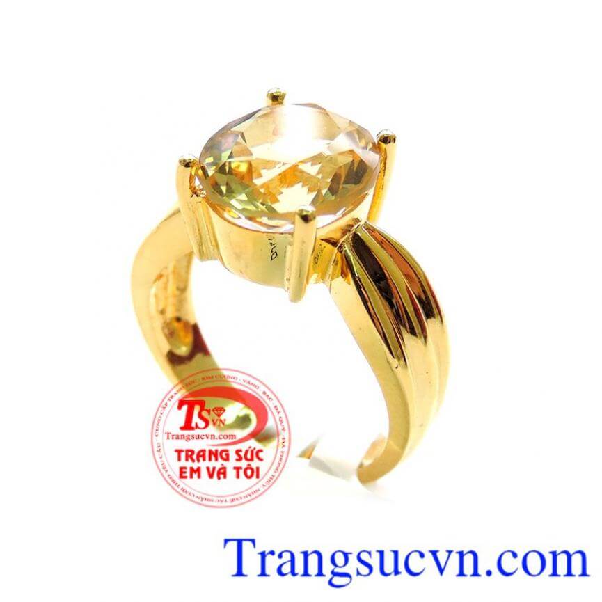 Nhẫn nữ Thạch Anh Vàng sang trọng, Nhẫn Nữ Citrine, nhẫn nữ thời trang tinh tế Nhẫn nữ Thạch Anh Vàng sang trọng, Nhẫn Nữ Citrine, nhẫn nữ thời trang tinh tế