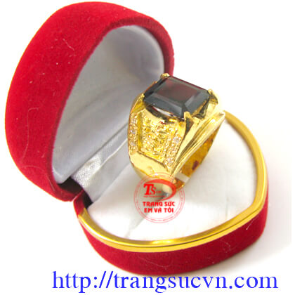 Nhẫn nam gắn đá quý, Nhẫn nam gắn đá quý, Nhẫn nam vàng sang trọng