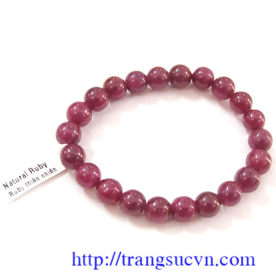 V&ograve;ng tay ruby cabochon 8 ly