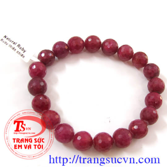 V&ograve;ng hạt ruby Facet