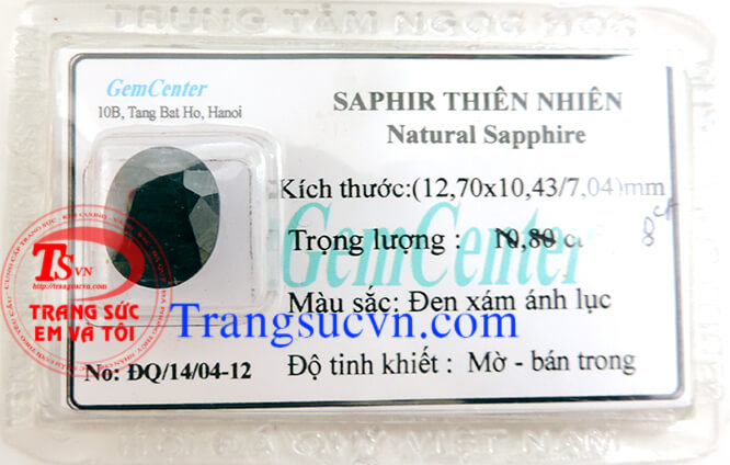 Sapphire tự nhi&ecirc;n đen đẹp