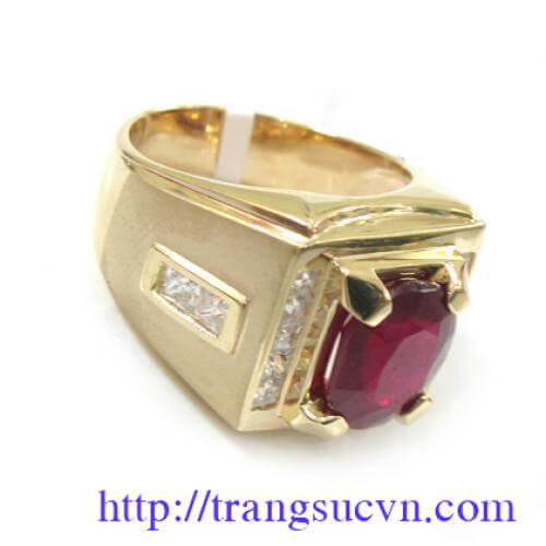 Ruby nhẫn vàng 18k, Nhẫn nam Ruby, Nhẫn nam vàng đá quý Ruby nhẫn vàng 18k, Nhẫn nam Ruby, Nhẫn nam vàng đá quý