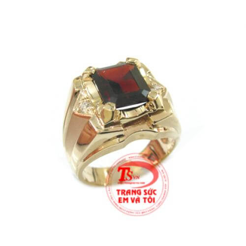 Ring Natural Garnet, Nhẫn nam Topaz, nhẫn nam vàng sang trọng Ring Natural Garnet, Nhẫn nam Topaz, nhẫn nam vàng sang trọng