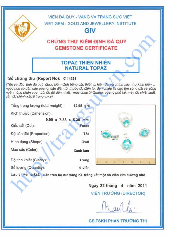 Chứng Thu Giám Định Đá Quý Chứng Thu Giám Định Đá Quý
