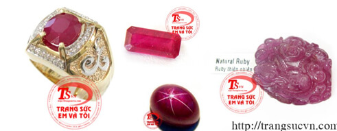 (Hồng ngọc - ngày sinh từ 22/6 đến 22/7): Là một trong những loại đá hoàn hảo nhất tượng trưng cho mặt trời, quyền lực, tự do, may mắn và vui vẻ. Nếu đeo gần tim thì viên đá này sẽ giúp cho tình yêu của bạn thêm mặn nồng. Ngoài ra nó còn giúp lưu thông máu và giúp ngủ ngon. Kỉ niệm năm cưới thứ 15, 40. Ruby – Hồng ngọc Hồng ngọc là loại đá rất bền. Độ cứng của nó chỉ đứng sau kim cương. Lấp lánh thứ ánh sáng từ sao Hoả, Hồng ngọc có thể chữa lành bệnh tật và giảng hoà cho các cặp đang có “chiến tranh”. Tăng khả năng lãnh đạo, đem lại sự phấn khởi, làm con người tự tin hơn.