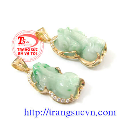 Đôi mặt tỳ hưu ngọc Jadeite
