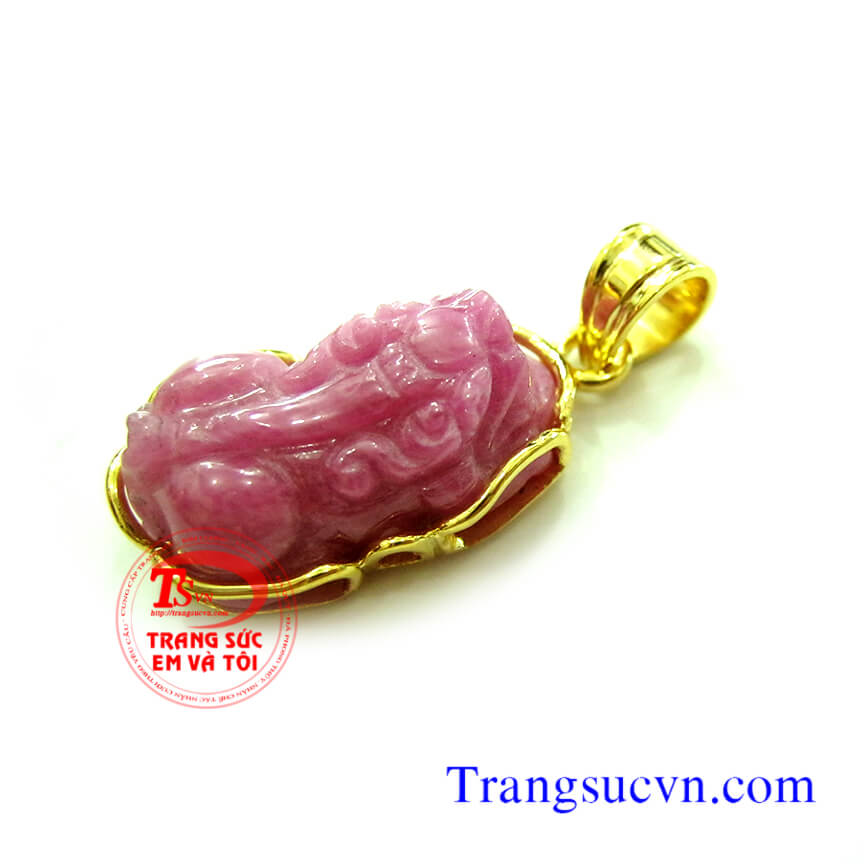 mat-ty-huu-ruby-thien-nhien-vang-tay, Mặt tỳ hưu ruby thiên nhiên vàng tây