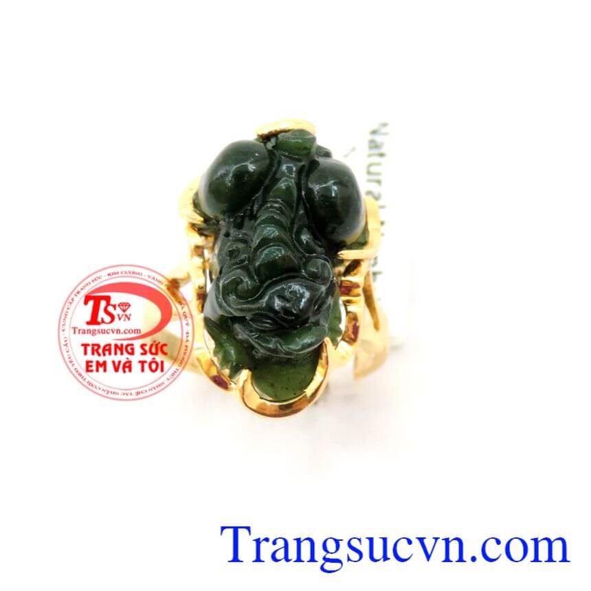 Tỳ hưu ngọc bọc vàng nhẫn nữ, Nhẫn Nữ Tỳ Hưu, nhẫn nữ vàng sang trọng