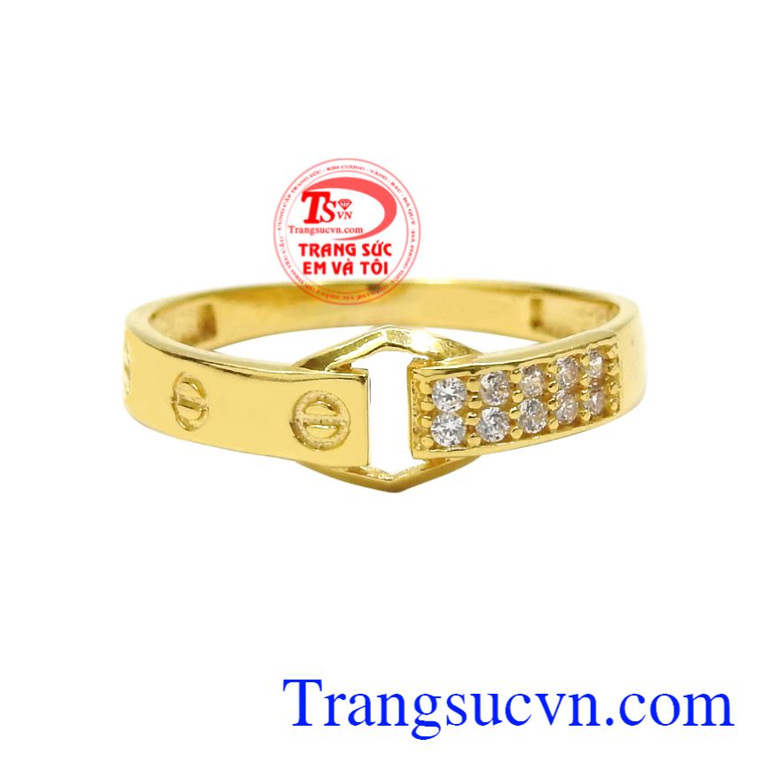 Nhẫn nữ vàng tây thời thượng, Nhẫn vàng tây nữ, Nhẫn vàng tây sang trọng Nhẫn nữ vàng tây thời thượng, Nhẫn vàng tây nữ, Nhẫn vàng tây sang trọng
