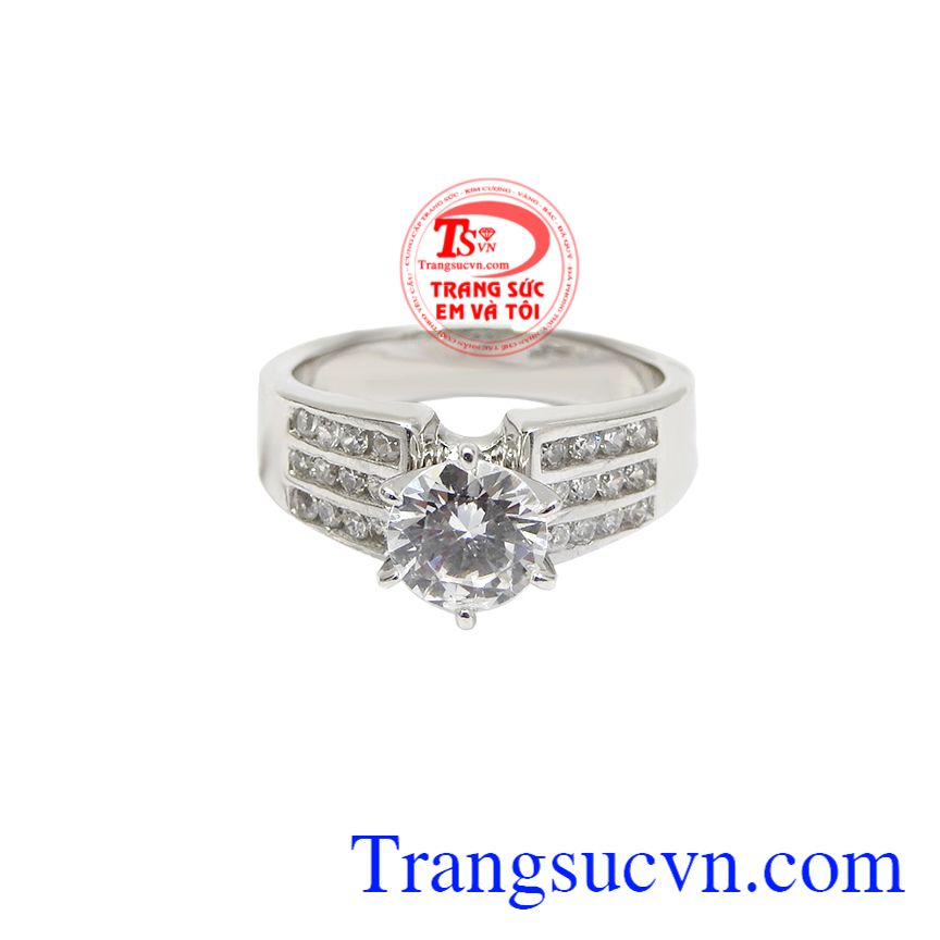 Nhẫn vàng trắng quý cô trang nhã, Nhẫn vàng tây nữ, Nhẫn nữ vàng thời trang Nhẫn vàng trắng quý cô trang nhã, Nhẫn vàng tây nữ, Nhẫn nữ vàng thời trang