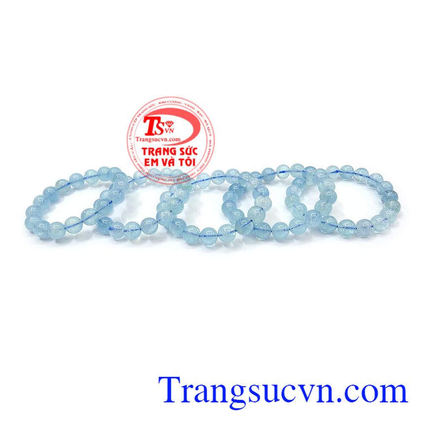 Chuỗi tay aquamarine thiên nhiên Chuỗi tay aquamarine thiên nhiên