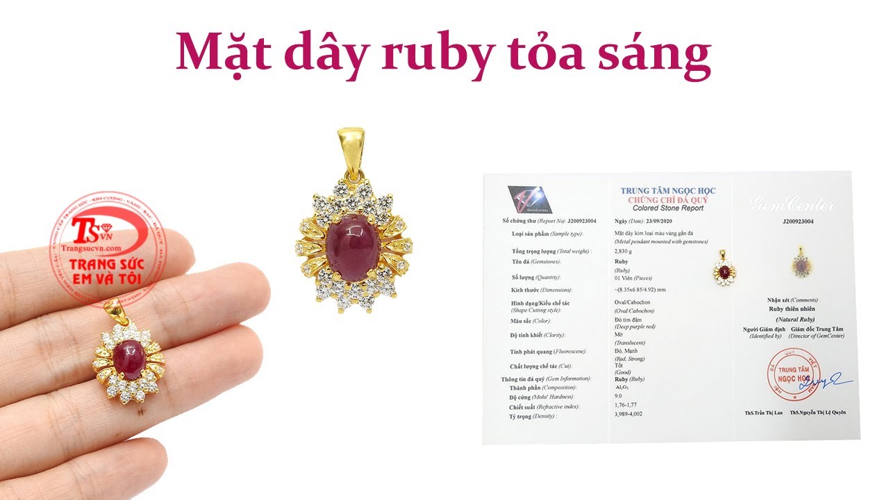 Mặt dây chuyền ruby