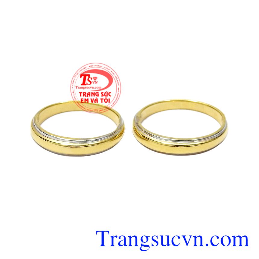 Nhẫn cưới vàng trơn hạnh phúc Nhẫn cưới vàng trơn hạnh phúc