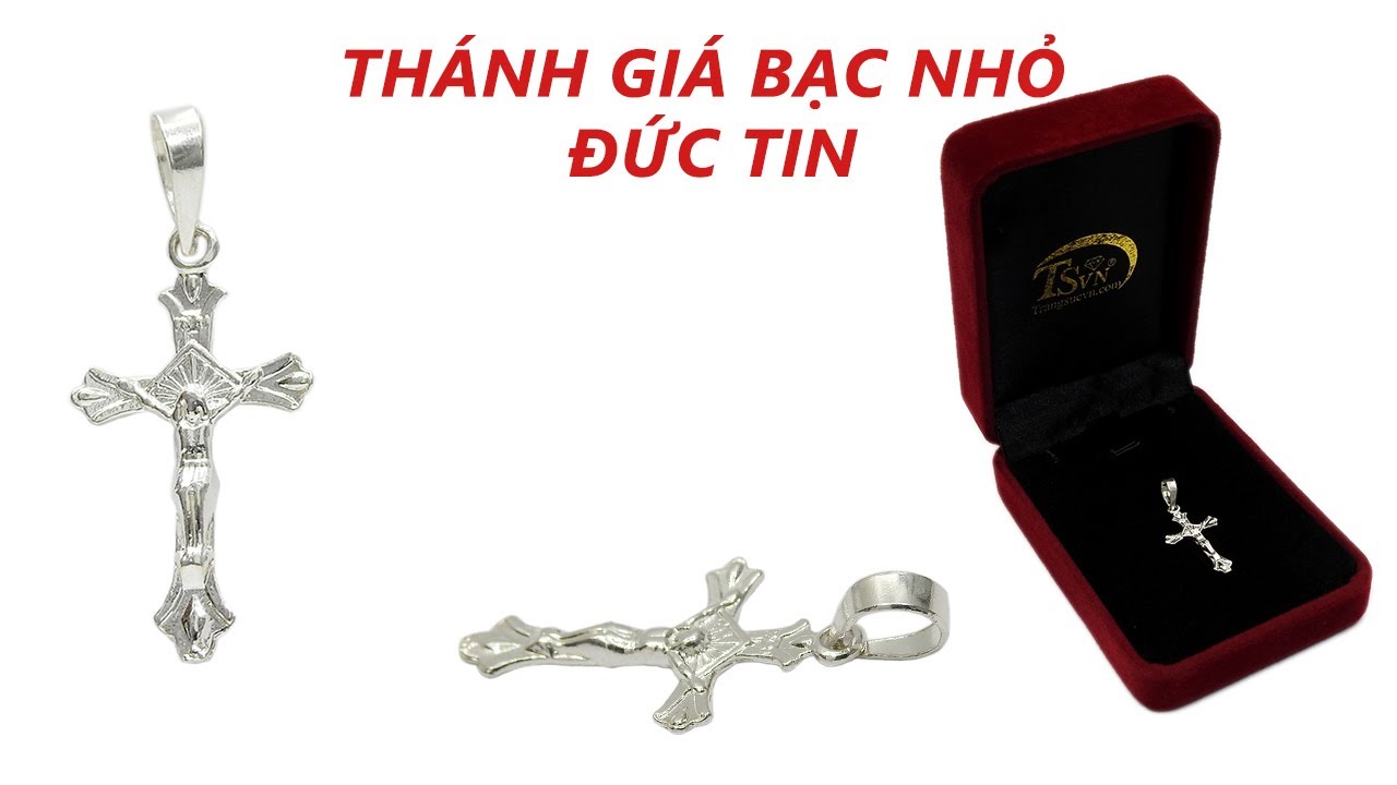 Thánh giá bạc nhỏ đức tin Thánh giá bạc nhỏ đức tin