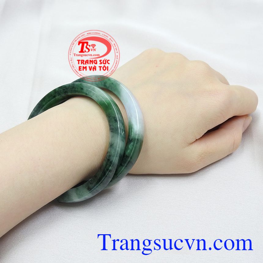 Vòng đôi ngọc jadeite an nhiên