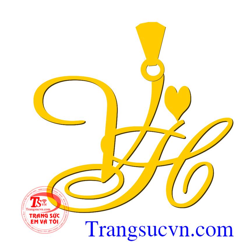 Chữ Lồng VH, Mat day chu long vang, Mặt dây chuyền vàng Chữ Lồng VH, Mat day chu long vang, Mặt dây chuyền vàng