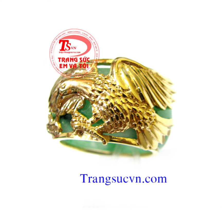 Nhẫn nam đại bàng, Nhẫn nam đẹp, nhẫn ngọc bọc vàng