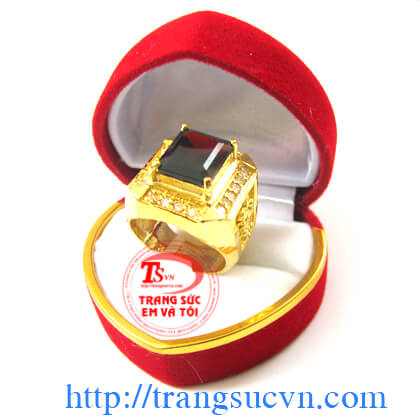 Nhẫn nam vàng 999, Nhẫn nam gắn đá, Nhẫn nam vàng thời trang