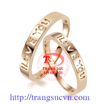 Cặp nhẫn cưới I love You.