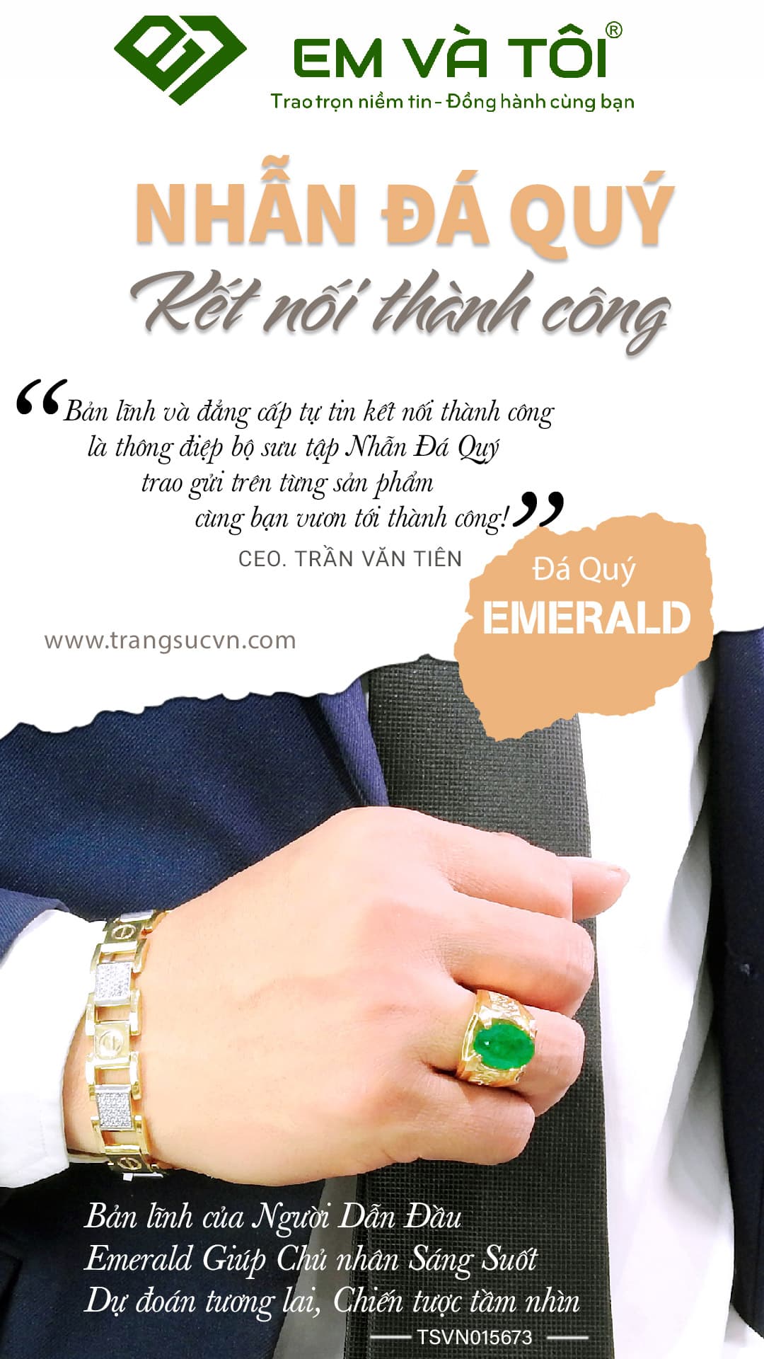 Nhẫn Emerald, Nhẫn nam emerald