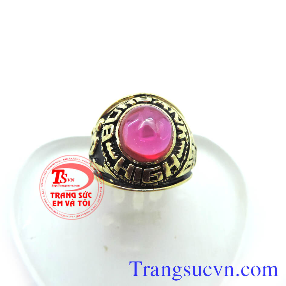 Nhẫn nam vàng tây ruby, nhẫn nam đẹp giá rẻ, nhẫn nam thiết kế cá tính