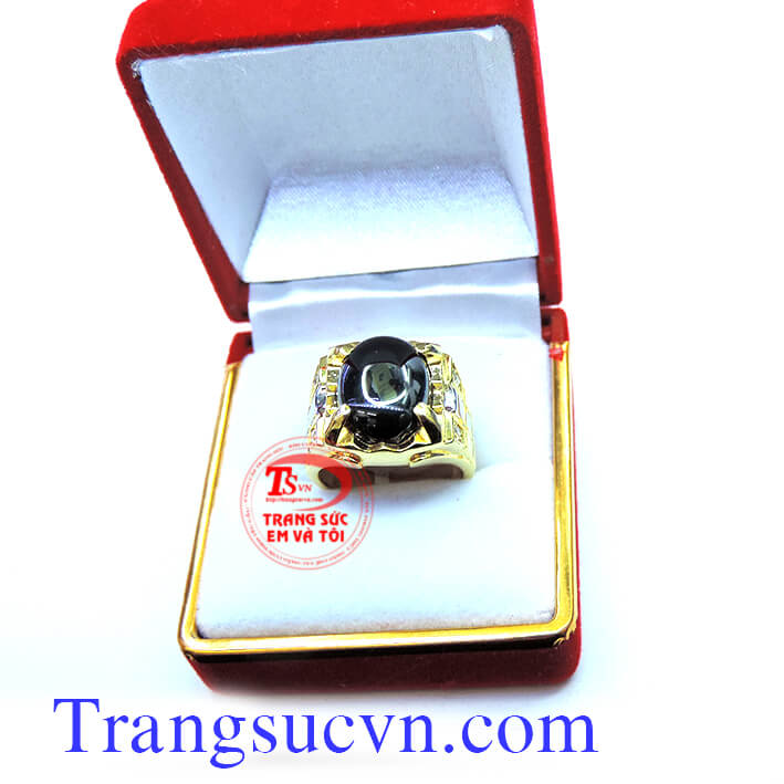 Nhẫn nam đá đen Với chiếc Nhẫn nam đá đen làm từ vàng tây 10k với chiếc nhẫn nam trang sức đẹp và giá thành hợp lý cho bạn sở hữu nhẫn nam đẹp