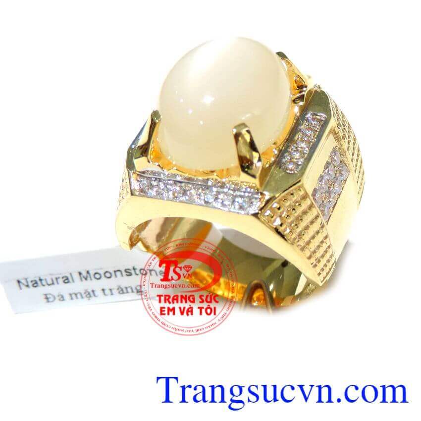 Nhẫn nam đá mặt trăng Nhẫn nam đá mặt trăng