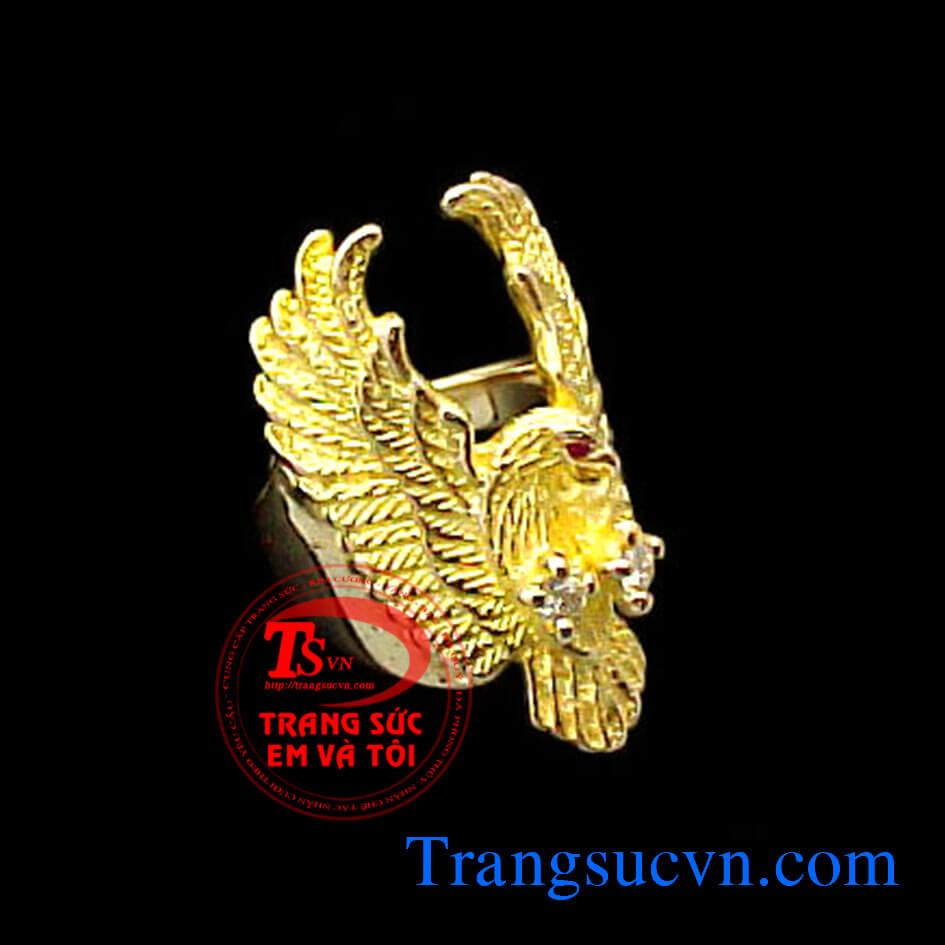 nhẫn nam đại bàng đẹp, nhan nam dai bang dep, nhẫn nam vàng tây