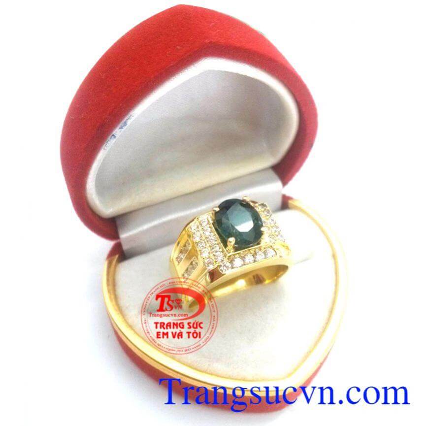 Nhẫn nam sapphire chuối, Nhẫn nam đẹp, nhẫn nam v&agrave;ng đ&aacute; qu&yacute;