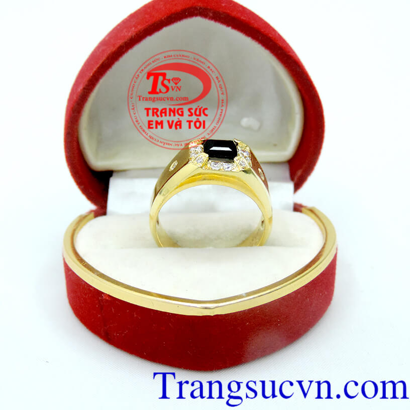 Nhẫn nam sapphire phong thủy, nhẫn nam Sapphire, nhẫn nam đẹp