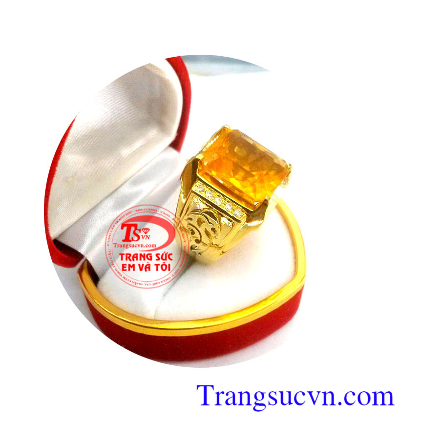 Nhẫn nam thạch anh vàng, nhẫn nam vàng 14k , nhẫn vàng thạch anh thiên nhiên Nhẫn nam thạch anh vàng, nhẫn nam vàng 14k , nhẫn vàng thạch anh thiên nhiên