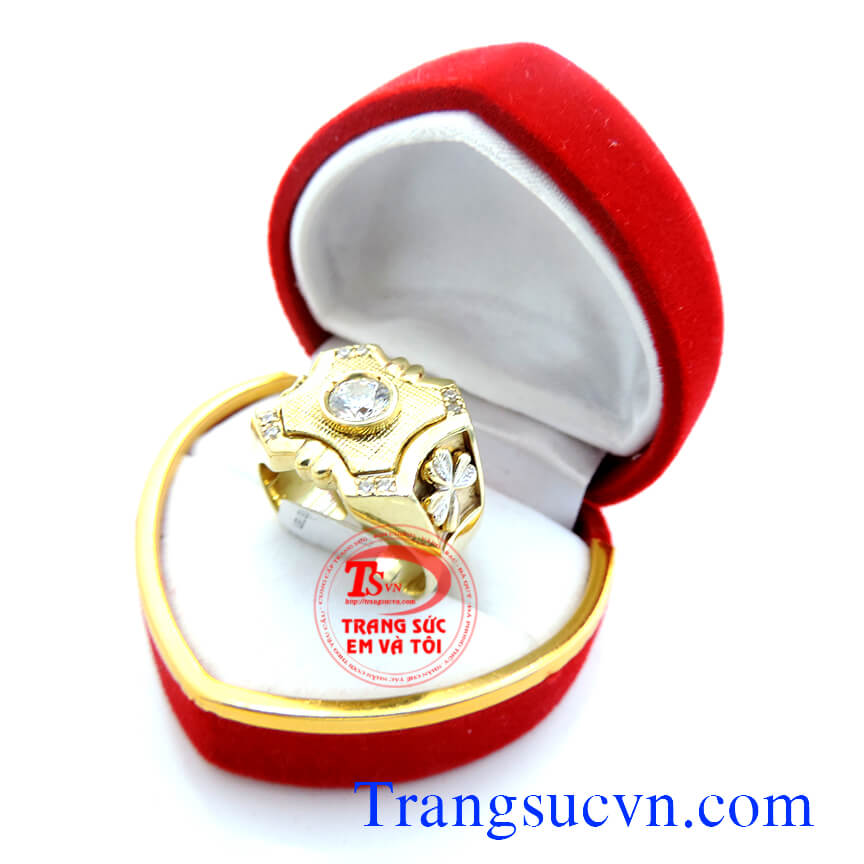 Nhẫn nam v&agrave;ng t&acirc;y 10k,  Đặt nhẫn nam v&agrave;ng t&acirc;y theo y&ecirc;u cầu 