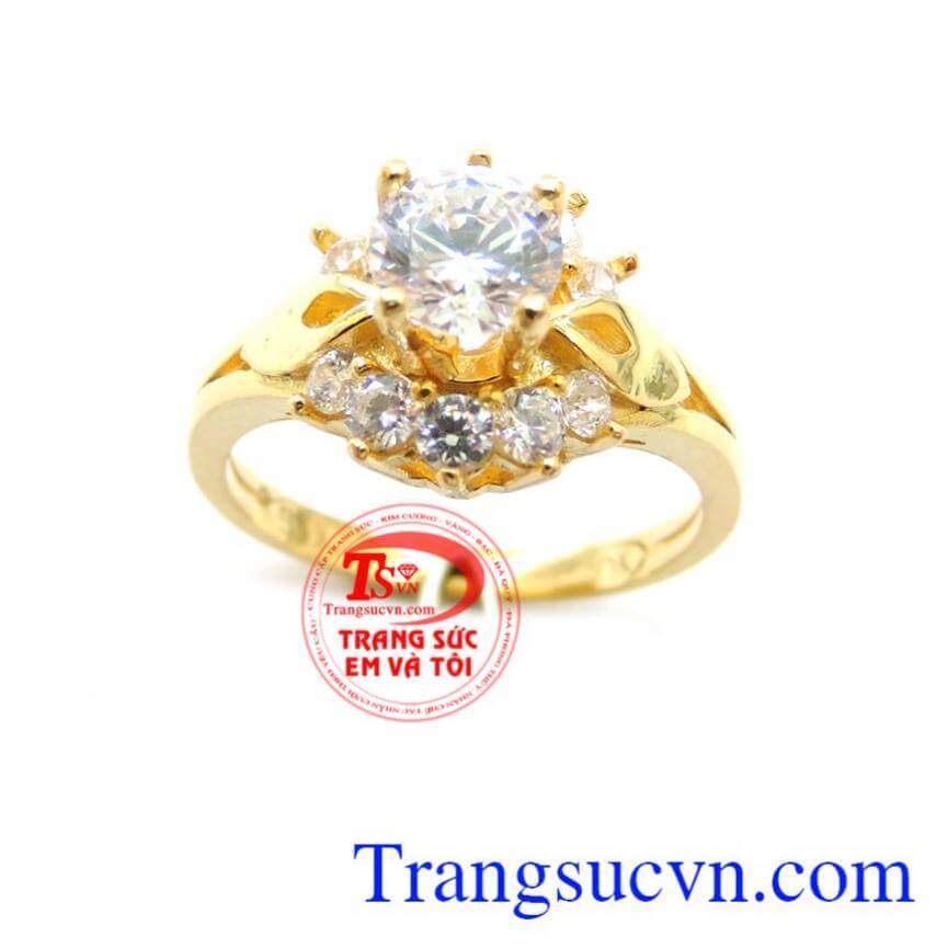 Chiếc Nhẫn Vàng Tây Kim Cương Nhân Tạo, Nhẫn nữ vàng, nhẫn nữ vàng phong cách Chiếc Nhẫn Vàng Tây Kim Cương Nhân Tạo, Nhẫn nữ vàng, nhẫn nữ vàng phong cách