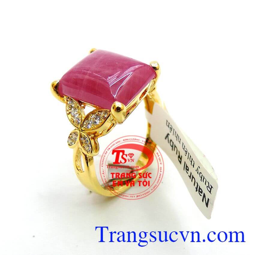 Món quà ý nghĩa nhẫn ruby, Nhẫn nữ đá quý, nhẫn nữ đính đá tài lộc
