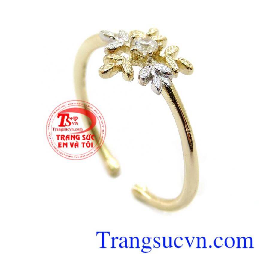 Nhẫn Nữ 10k Hoa Tuyết, Nhẫn nữ vàng, nhãn nữ Hàn Quốc đẹp