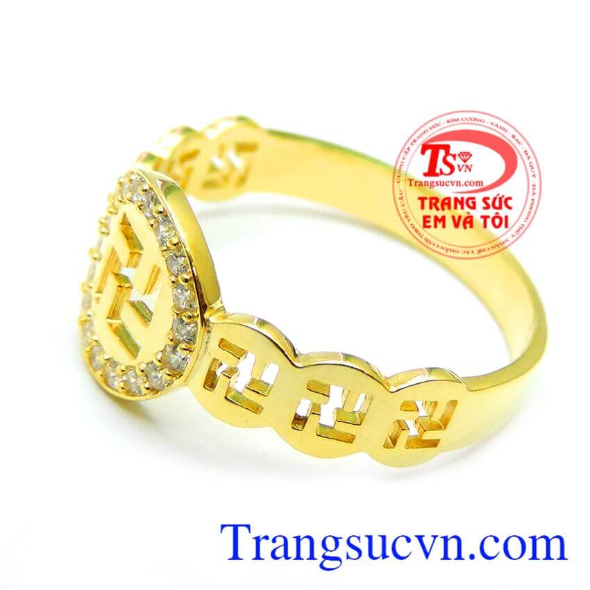 Nhẫn nữ chữ vạn vàng, Nhẫn nữ vàng, nhẫn nữ vàng thời trang đẳng cấp