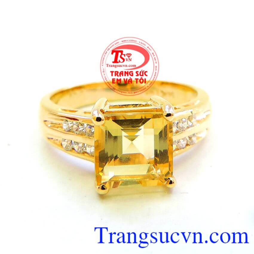 Nhẫn nữ đá Citrine, Nhẫn nữ đá quý, nhẫn nữ thạch anh vàng Nhẫn nữ đá Citrine, Nhẫn nữ đá quý, nhẫn nữ thạch anh vàng