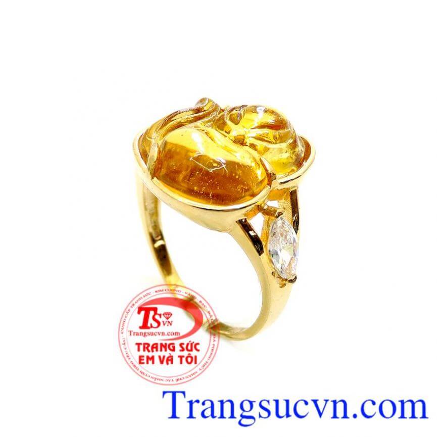 Nhẫn Nữ Hồ Ly Đá Nhân Tạo, Nhẫn Nữ Vàng, nhẫn nữ vàng thời trang