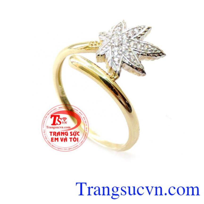 Nhẫn Nữ Lá Xinh, Nhẫn nữ vàng, nhẫn nữ 10k xinh xắn
